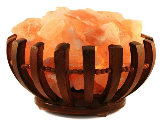 New Salt Lamp Basket - Wooden and Metal Home Decor Available for Sale in Chakwal