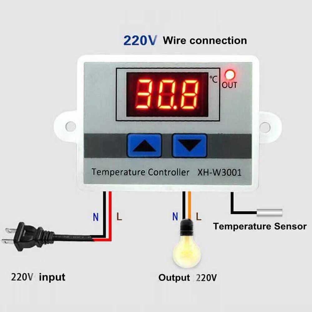 W3001 Digital Temperature Controller AC220V 10A