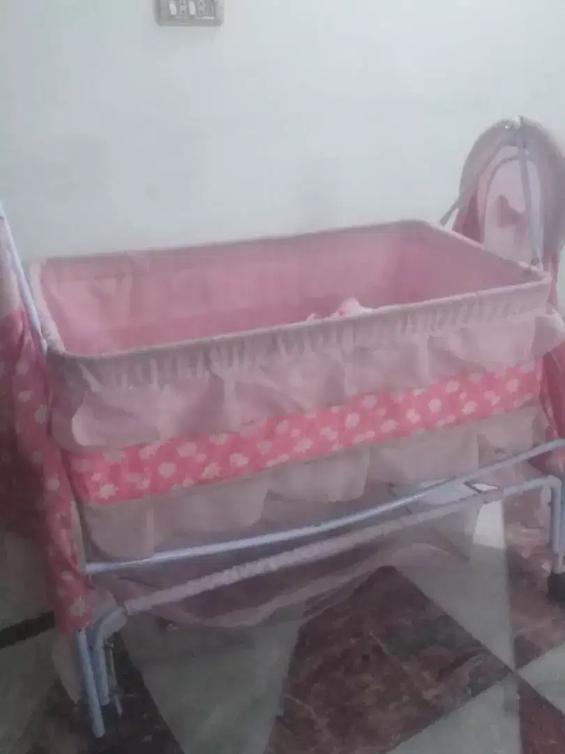 Pram in pink color Available for Faisalabad