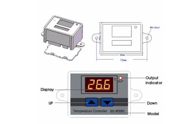 XH-W3001 Digital LED Temperature Controller (AC220V, 10A)