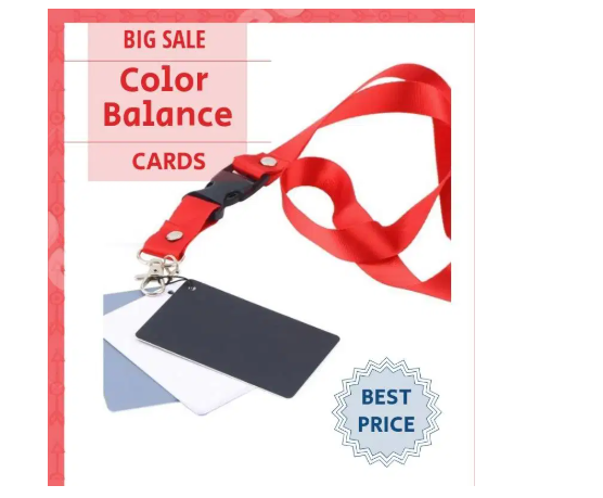 3-in-1 Digital 18% Gray / White / Black Card Set White Balance