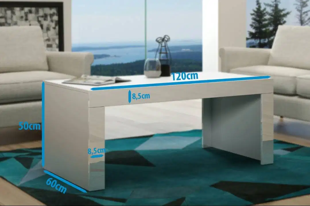 Simple Ovevo high gloss and Matt finish coffee table available for sale