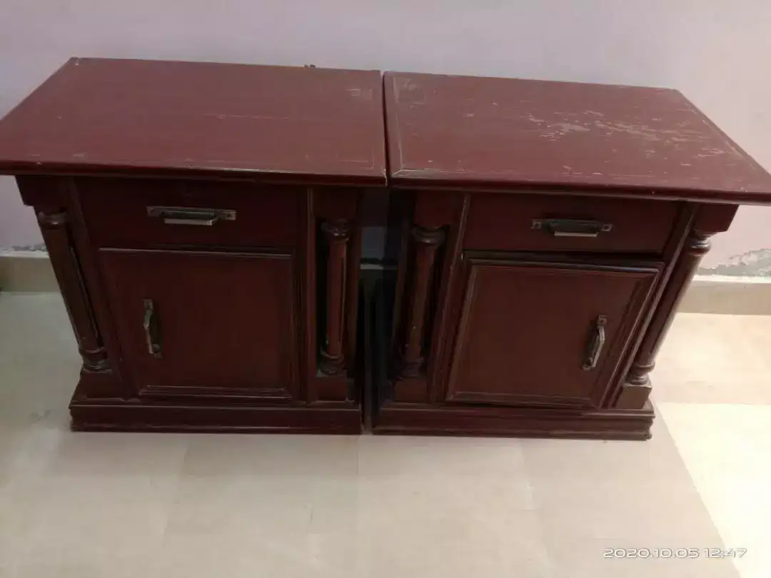 Double bed with side tables and dressing table available for sale