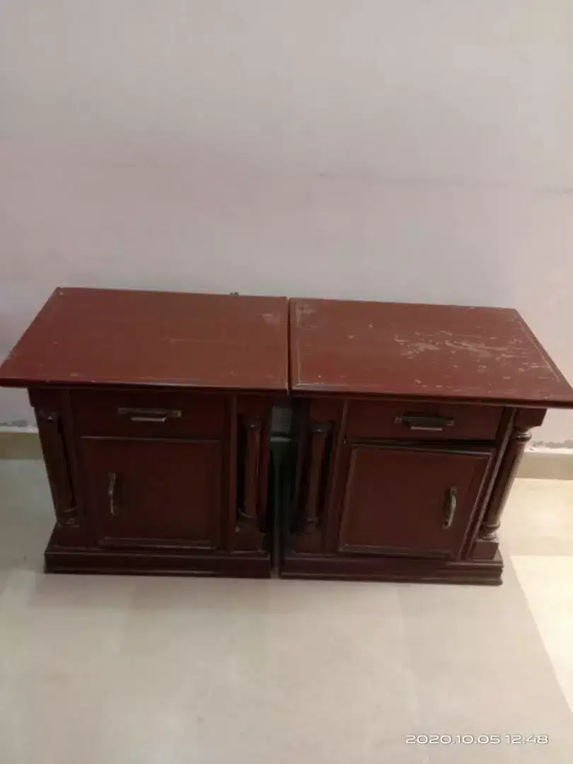 Double bed with side tables and dressing table available for sale