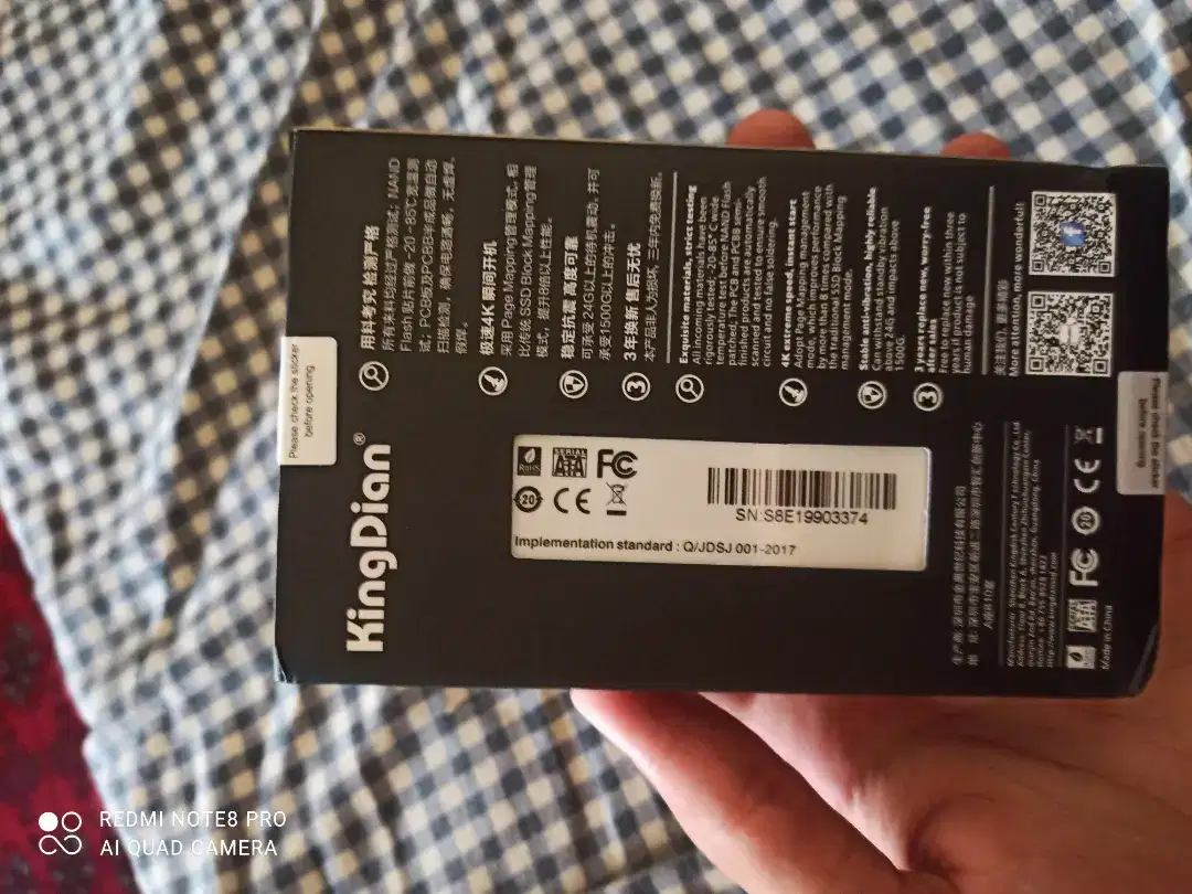 Selling new kingDian SSD 120gb sealed pack available for sale