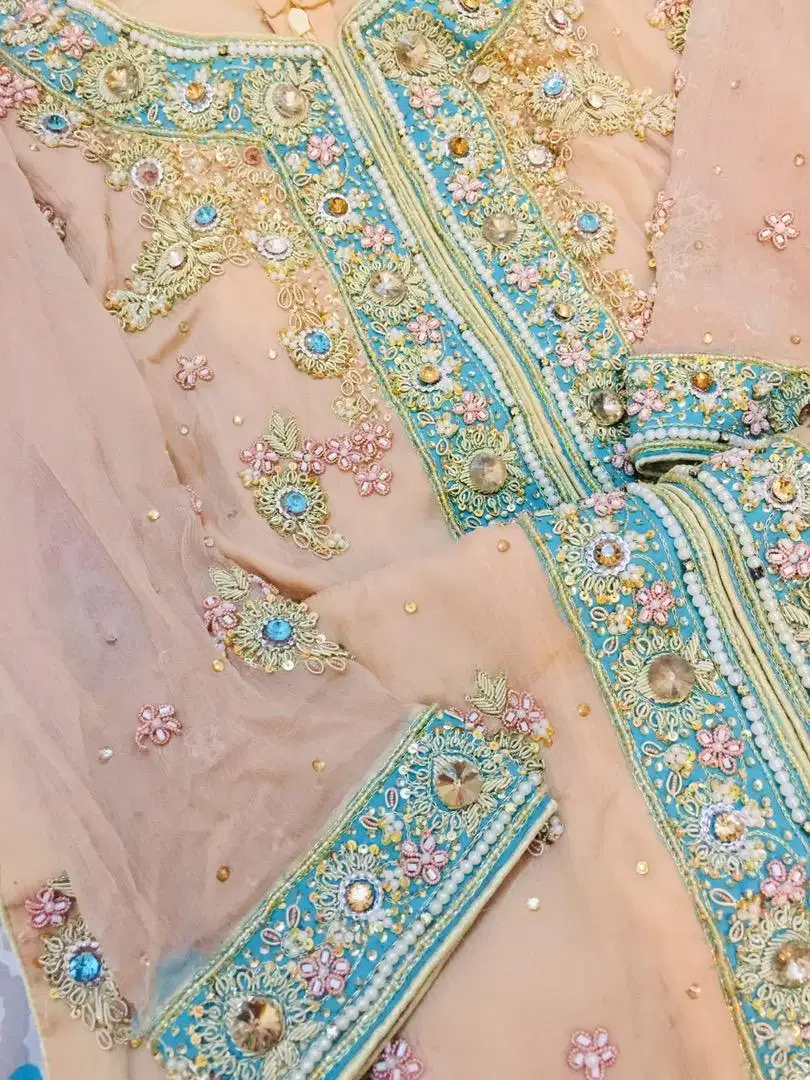 Beautiful embroidered unique bridal dress for sale