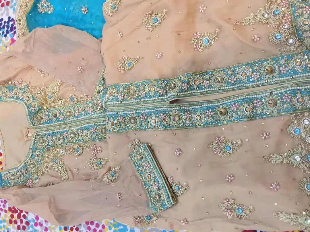 Beautiful embroidered unique bridal dress for sale