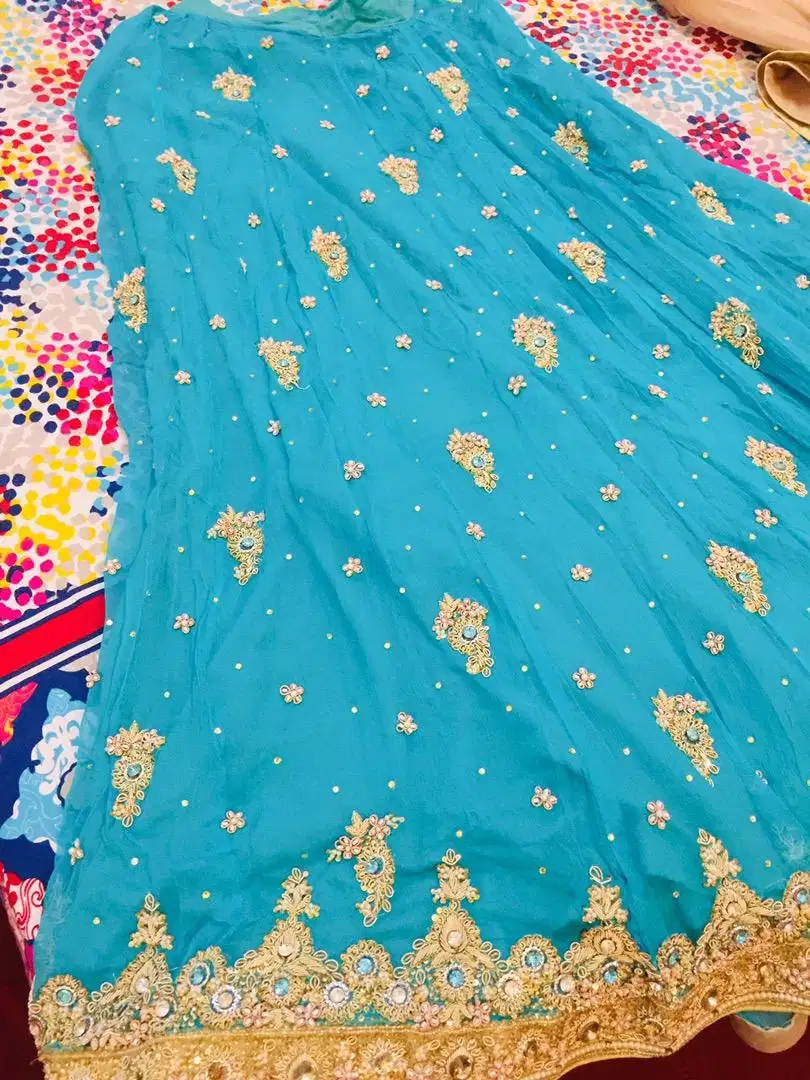 Beautiful embroidered unique bridal dress for sale