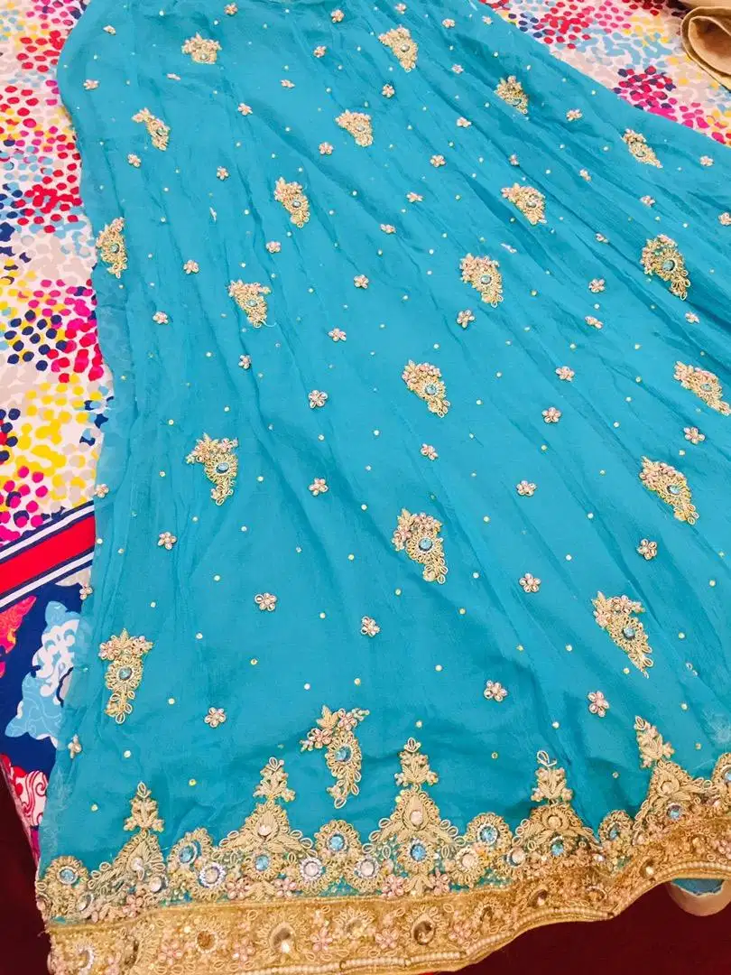 Beautiful embroidered unique bridal dress for sale