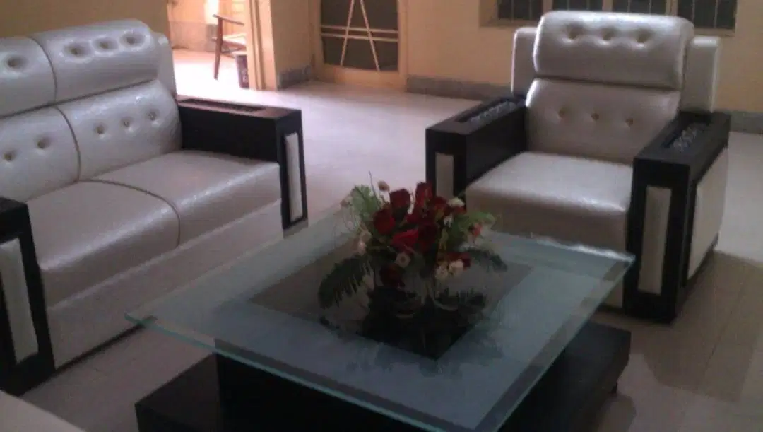 Bed set ,sofa set and tables Good condition latest features Available for Sale