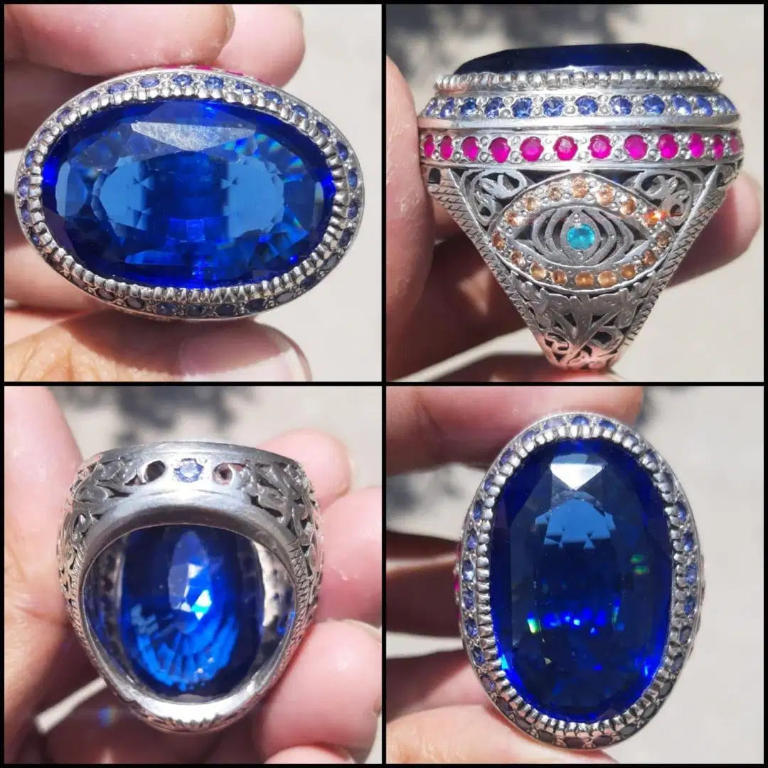 Big sapphire handmade ring available for sale