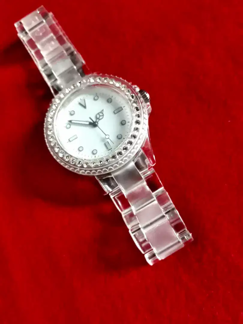 SNOW CRYSTAL CLEAR TRANSPARENT UNISEX WATCH FOR SALE IN OKARA