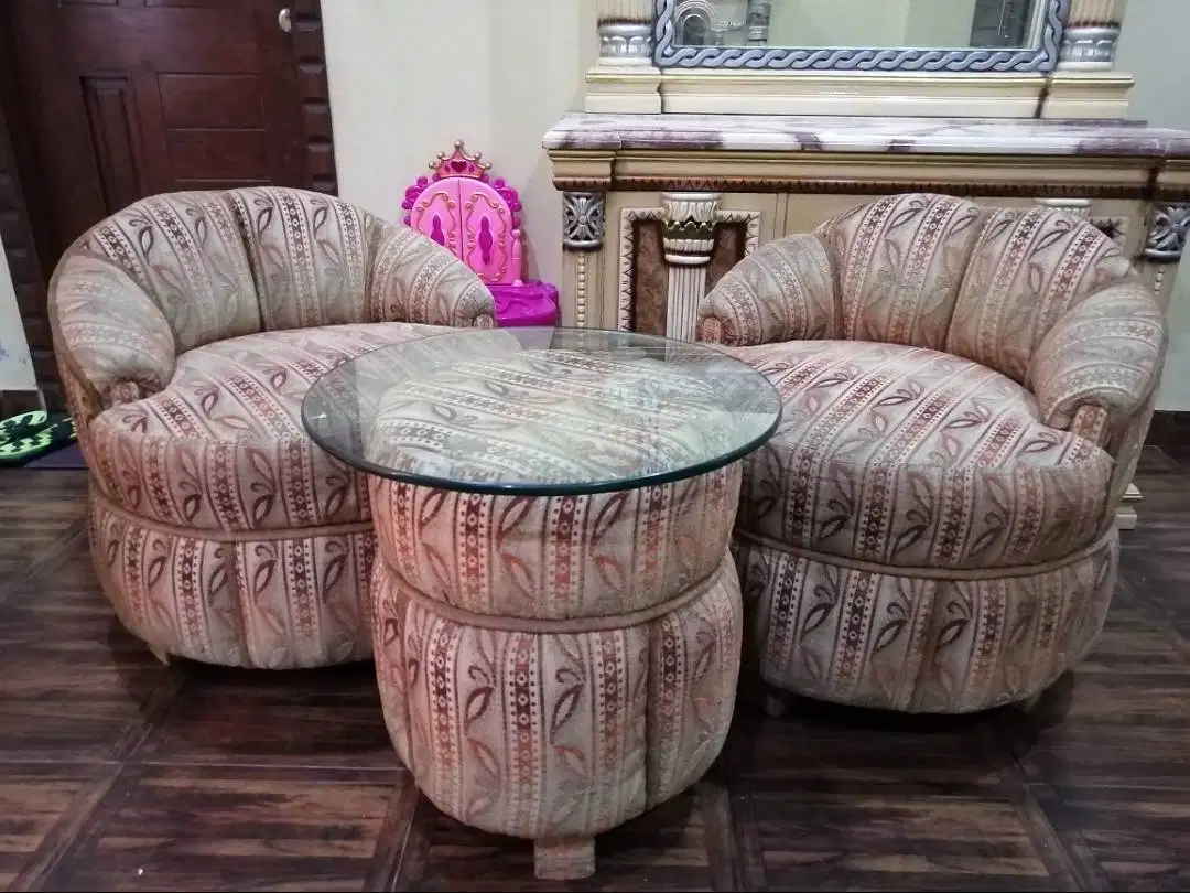 Bedside Sofa Set & Table Available for Sale