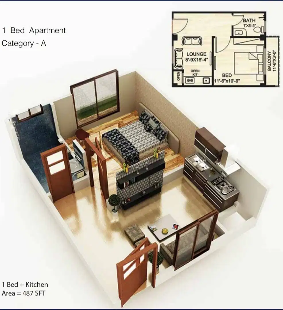 Book now Studio Apartment on Easy Installments Plan & Get 30000 Rental