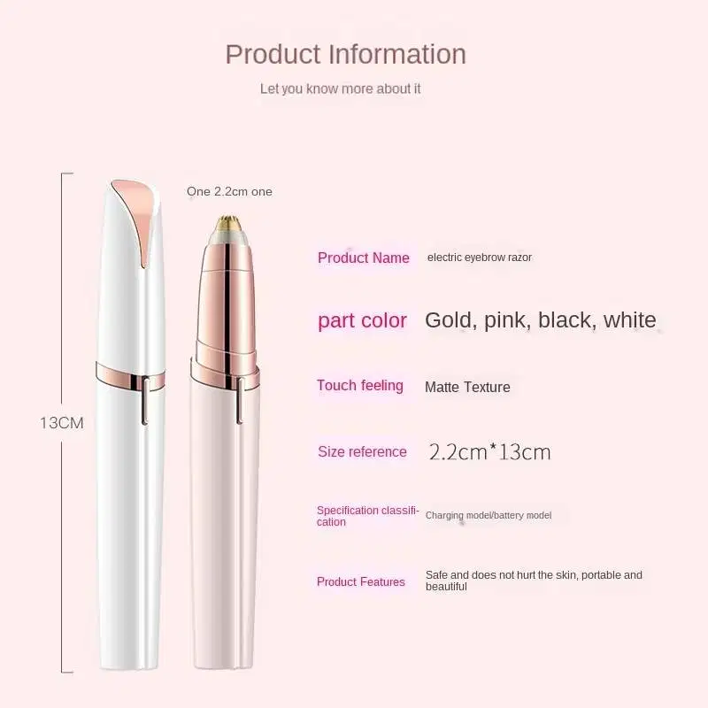 Electric Painless Eyebrow Trimmer Makeup Portable Hair Remover Women