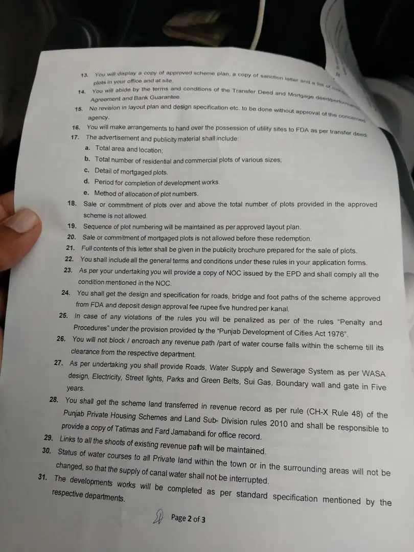 3 Marla plot for sale in easy monthly installment 5 year plan in Faisalabad