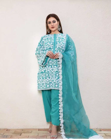 NEW SANOBER UNSTITCHED 3 PIECE LINEN WINTER SUIT AVAILABLE FOR SALE