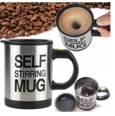 Premium Stainless Steel Self Stirring Electric Coffee,Tea Mixer Mug