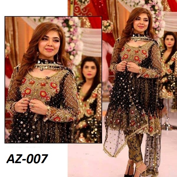 - SALE- SALE- Exclusive Designers 100% Original Embroidered 3 piece Suit .