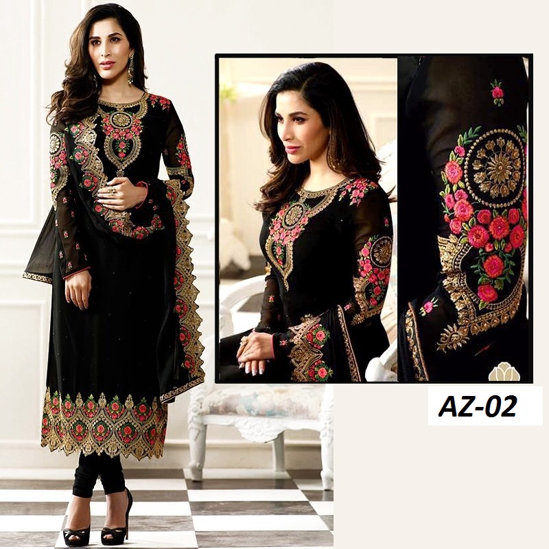 - SALE- SALE- Exclusive Designers 100% Original Embroidered 3 piece Suit .