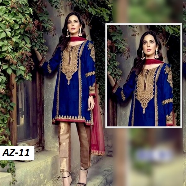 - SALE- SALE- Exclusive Designers 100% Original Embroidered 3 piece Suit .