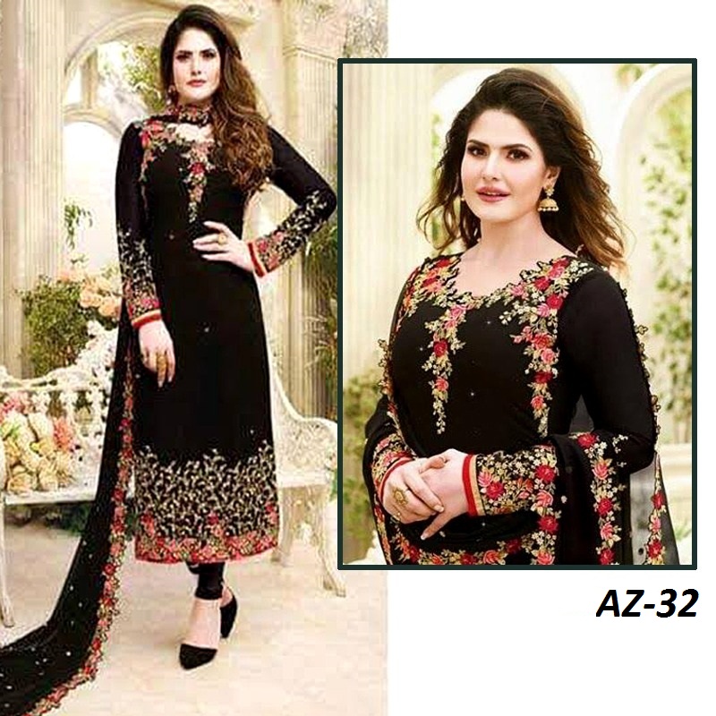 - SALE- SALE- Exclusive Designers 100% Original Embroidered 3 piece Suit .
