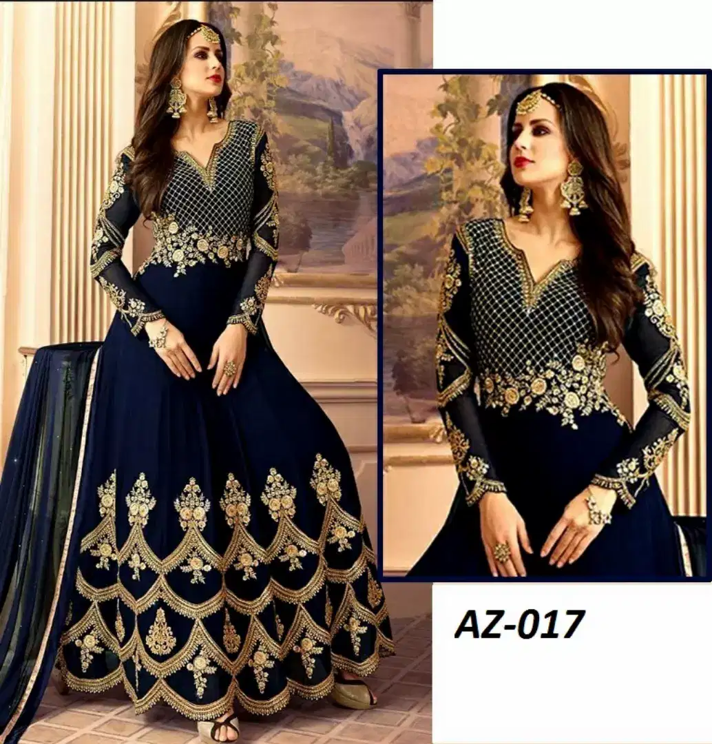 New chiffon stuff embroidered 3 piece suits on discount price in Karachi