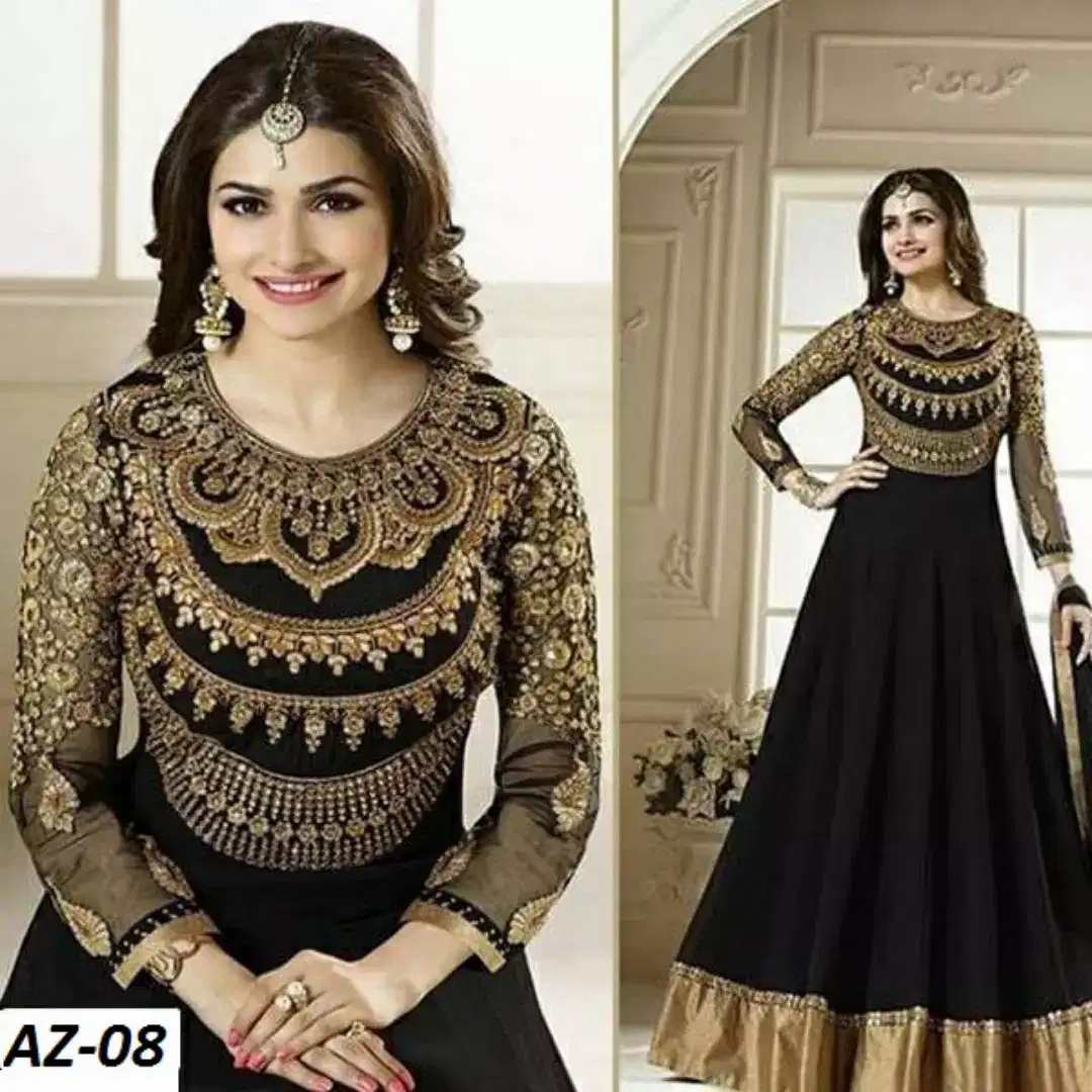 New chiffon stuff embroidered 3 piece suits on discount price in Karachi