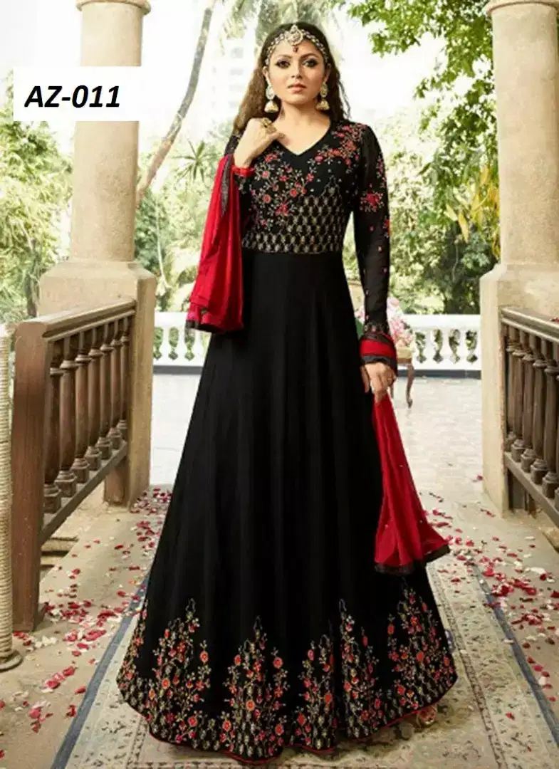 New chiffon stuff embroidered 3 piece suits on discount price in Karachi