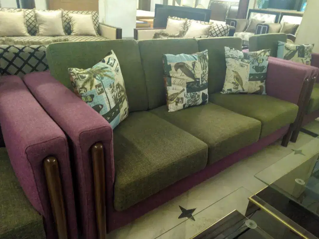 Brand New dual coloured contrast 7 seater Sofa Available for Sale in Karachi