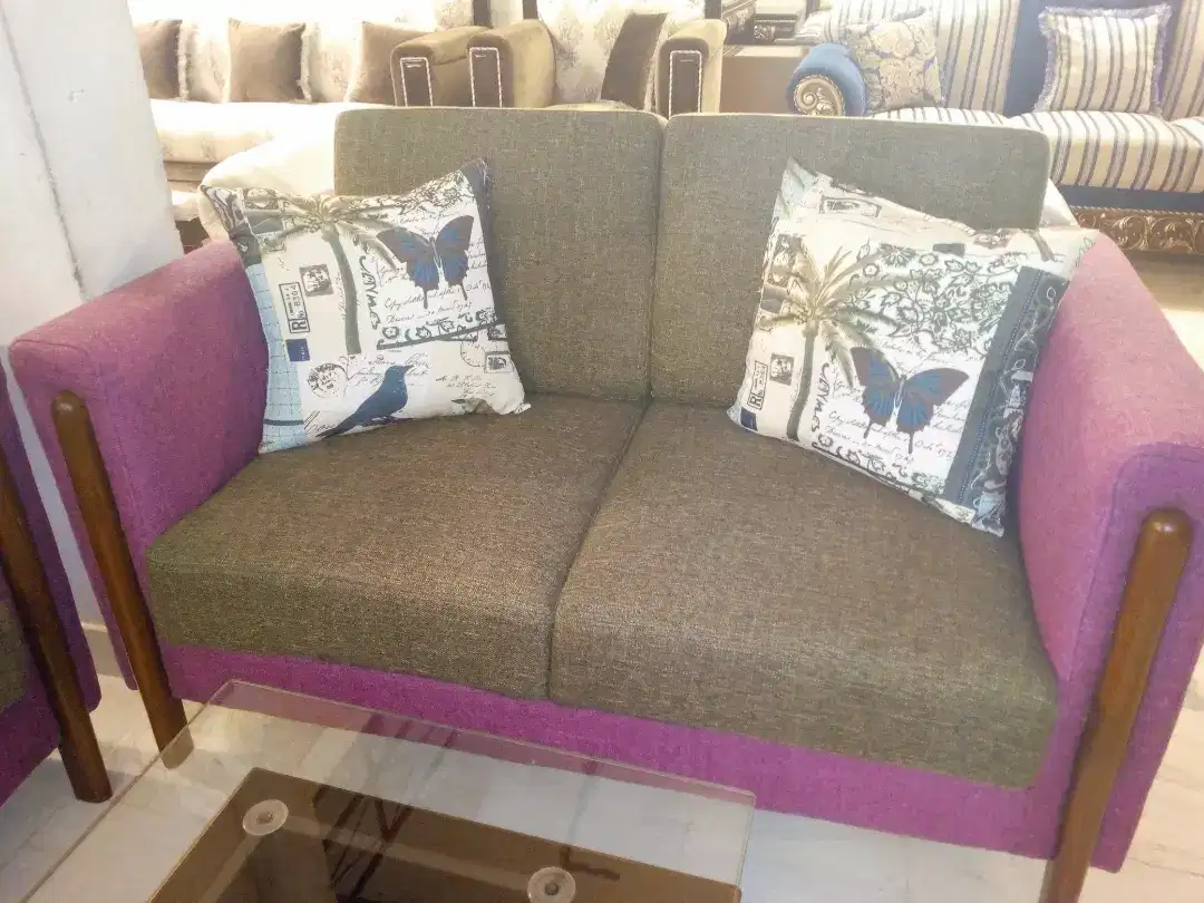 Brand New dual coloured contrast 7 seater Sofa Available for Sale in Karachi