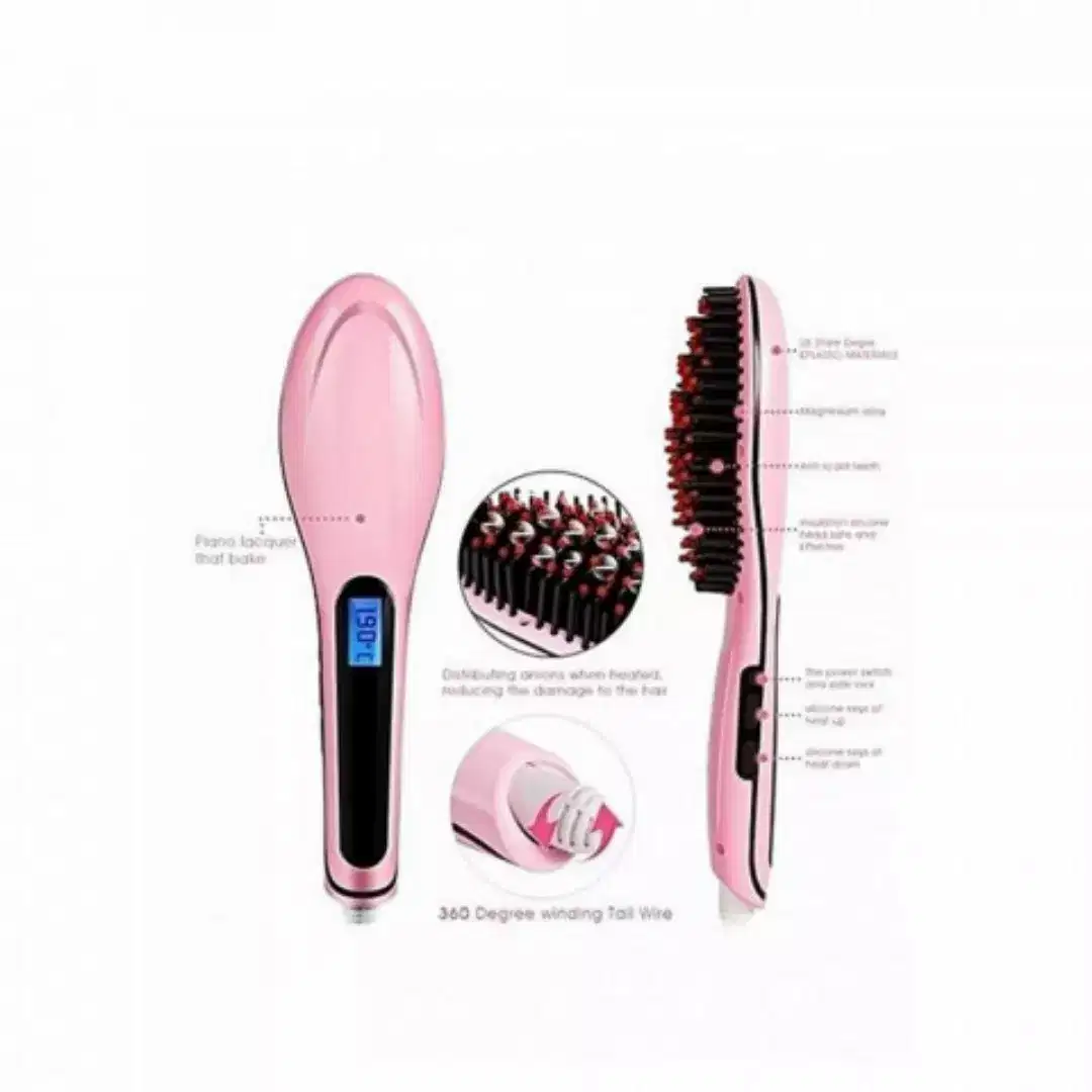 New Pack of 2 - Fast Hair Straightener  Hair Styler - color Pink Available for