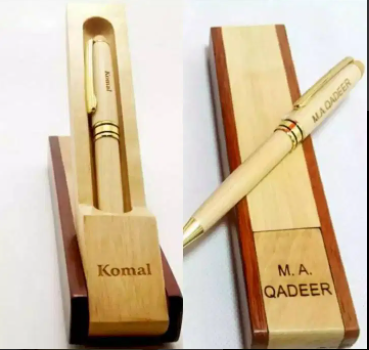 New Wooden Pen Customized Engraved Name Available for Sale in Lahore