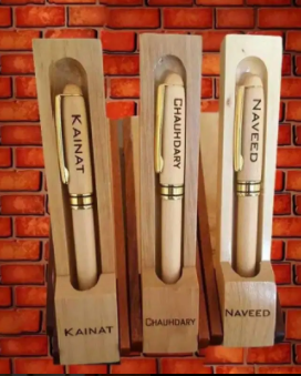 New Wooden Pen Customized Engraved Name Available for Sale in Lahore