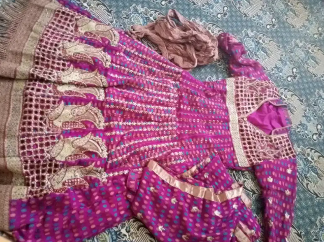 Fancy frock with full embroidered available for sale