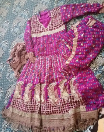 Fancy frock with full embroidered available for sale