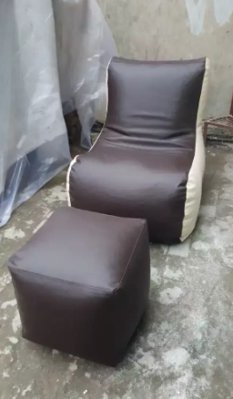 Bean bag Sofa with stool Available for sale