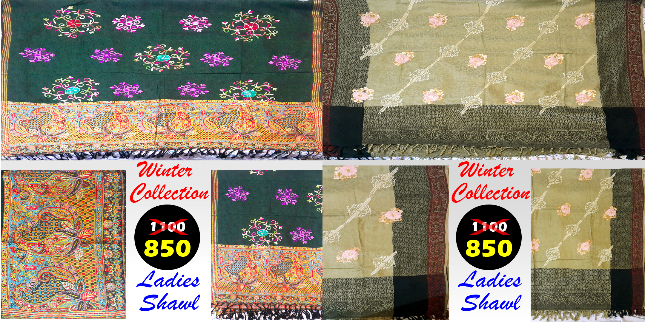 Winter Season Shawls Collection 2020 for Ladies