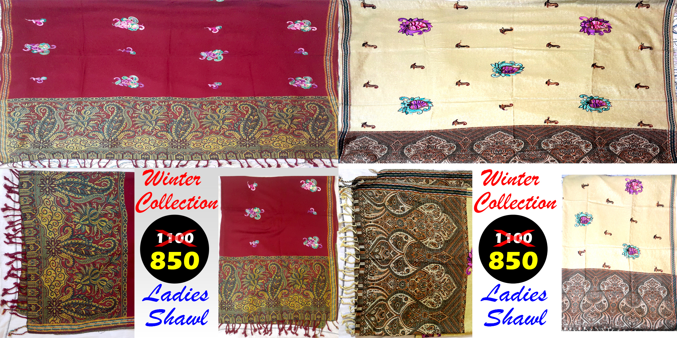 Winter Season Shawls Collection 2020 for Ladies