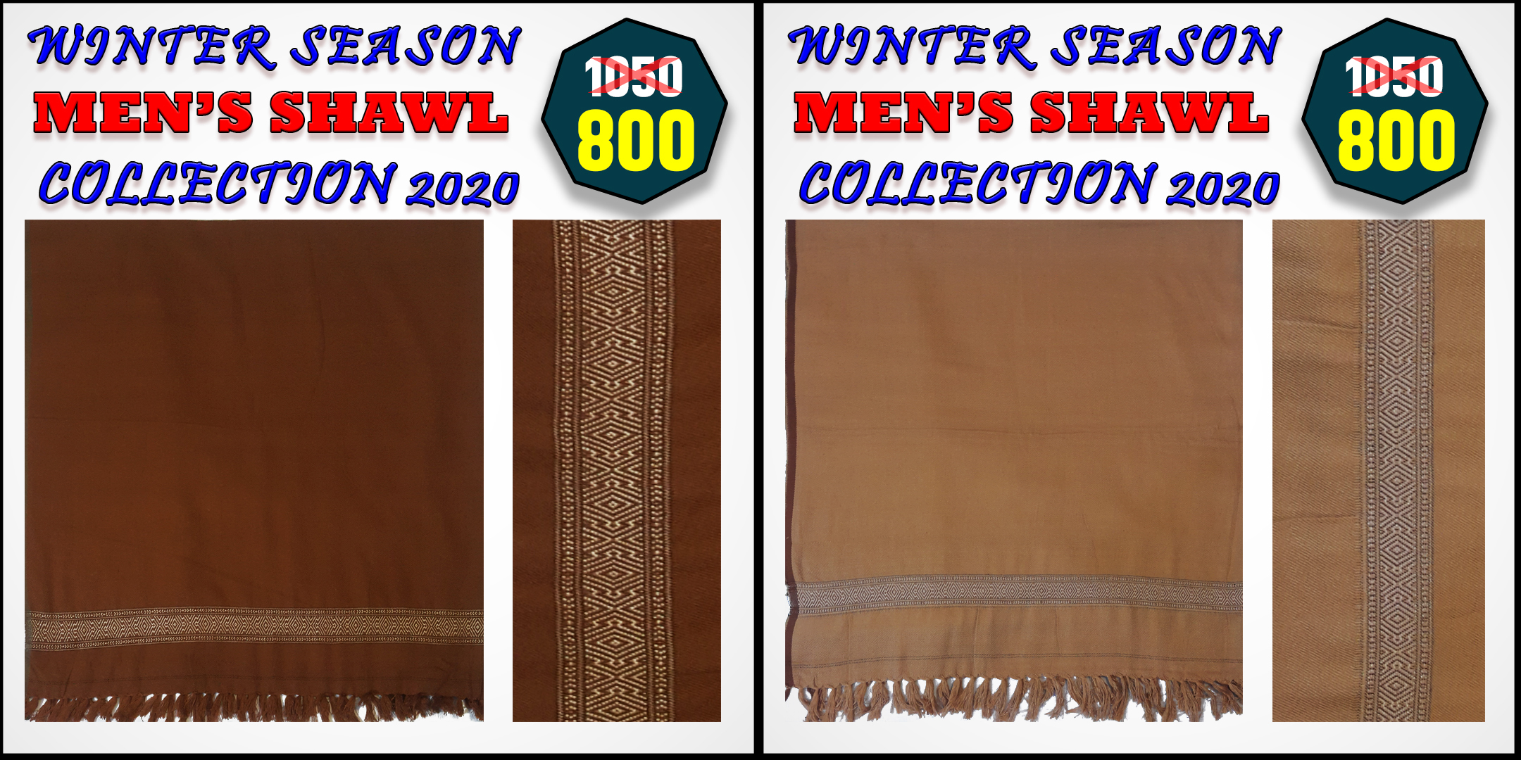 Winter Collection 2020 Shawls for Mens