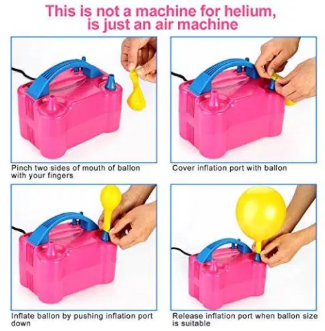 New Electric Balloon Pump High Power Air Blower 2Nozzle Party Balloon Pump sale