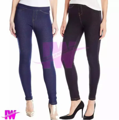 New Ladies Girls Denim Tights Available for Wholesale in Faisalabad