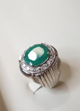 New Natural Emeral , Ruby , Yellow Sapphire Silver Rings for Sale in Sialkot
