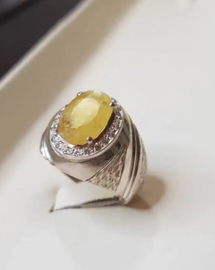 New Natural Emeral , Ruby , Yellow Sapphire Silver Rings for Sale in Sialkot