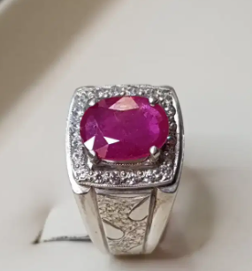 New Natural Emeral , Ruby , Yellow Sapphire Silver Rings for Sale in Sialkot