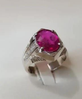 New Natural Emeral , Ruby , Yellow Sapphire Silver Rings for Sale in Sialkot