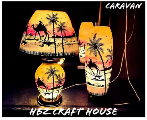 New Hand Made Camel skin Lamp A+ Export Quality Available for Sale