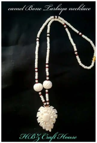 New Pure Genuine Camel Bone Tarbiya imroz Rahma Necklace Hand Made for Sale