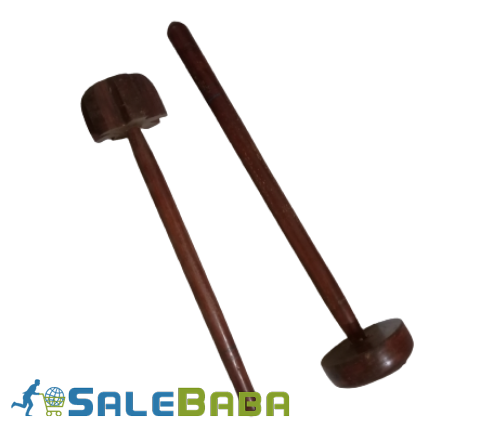 Pack Of 2 Wooden Hand Masher and Madani Hand Mixer