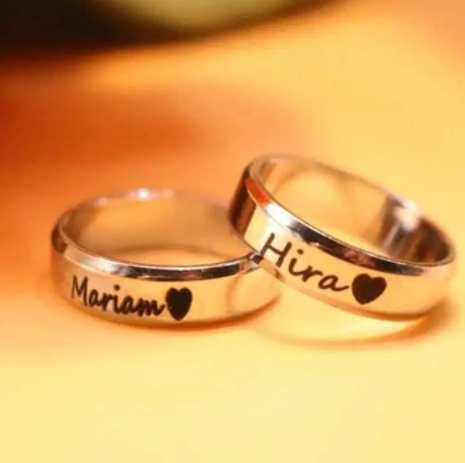 CUSTOMIZED SINGLE NAME RING WITH GIFT BOX PACKING AVAILABLE FOR SALE